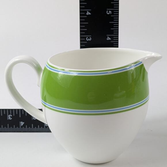 Kate Spade x Lenox Creamer Sugar Set Cays Stripe Green Bone China Designer Home - Picture 13 of 14